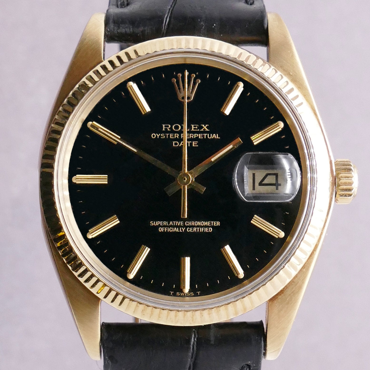 Rolex 14K Oyster Perpetual Date Ref 1503 Circa 1979 Timeplex